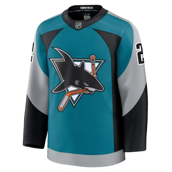 Fanatics San Jose Sharks Will Smith 25/26 Alternate Premium Trikot - Herren (Teal)