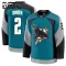 Fanatics San Jose Sharks Will Smith 25/26 Alternate Premium Trikot - Kinder (Teal)