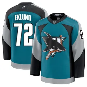 Fanatics San Jose Sharks William Eklund 25/26 Alternate Premium Trikot - Herren (Teal)