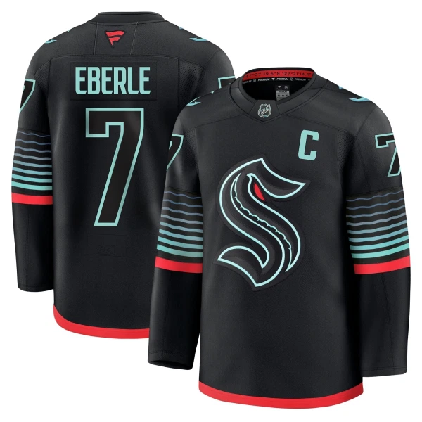 Fanatics Seattle Kraken Jordan Eberle 25/26 Alternate Premium Trikot - Herren (Schwarz)