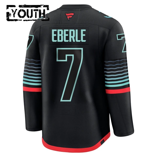 Fanatics Seattle Kraken Jordan Eberle 25/26 Alternate Premium Trikot - Kinder (Schwarz)