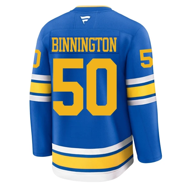 Fanatics St. Louis Blues Jordan Binnington 25/26 Home Premium Trikot - Herren (Blau)