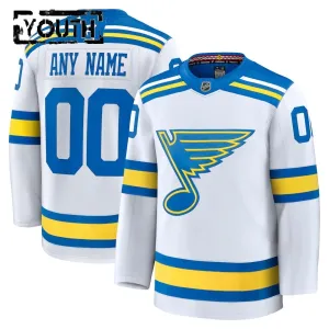 Fanatics St. Louis Blues Personalisiert 25/26 Away Premium Trikot - Kinder (Weiss)