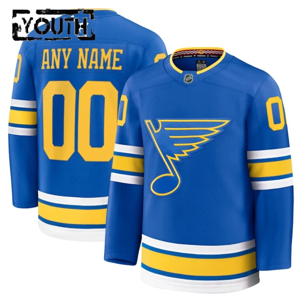 Fanatics St. Louis Blues Personalisiert 25/26 Home Premium Trikot - Kinder (Blau)
