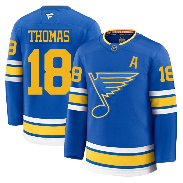 Fanatics St. Louis Blues Robert Thomas 25/26 Home Premium Trikot - Herren (Blau)
