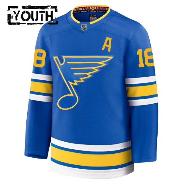 Fanatics St. Louis Blues Robert Thomas 25/26 Home Premium Trikot - Kinder (Blau)