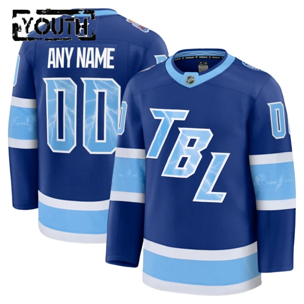 Fanatics Tampa Bay Lightning Personalisiert 25/26 Premium Stadium Series Trikot - Kinder (Blau)