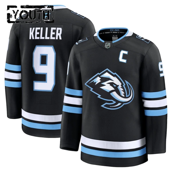 Fanatics Utah Hockey Club Clayton Keller 25/26 Home Premium Trikot - Kinder (Schwarz)