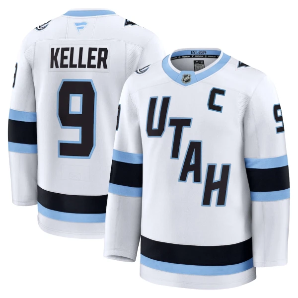 Fanatics Utah Hockey Club Clayton Keller Away Premium Trikot - Herren (Weiss)