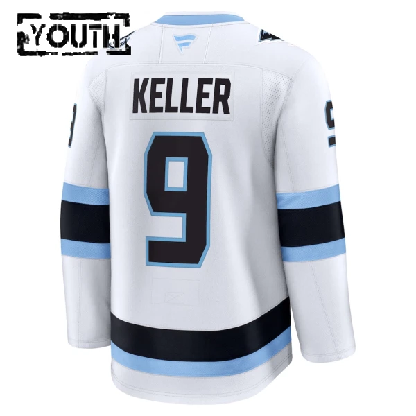 Fanatics Utah Hockey Club Clayton Keller Away Premium Trikot - Kinder (Weiss)