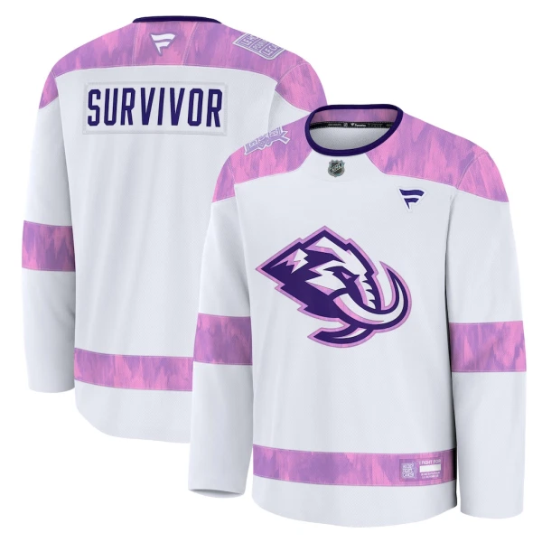 Fanatics Utah Hockey Club Hockey Fights Cancer Personalisiert Practice Trikot - Herren (Weiss)