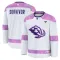 Fanatics Utah Hockey Club Hockey Fights Cancer Personalisiert Practice Trikot - Herren (Weiss)