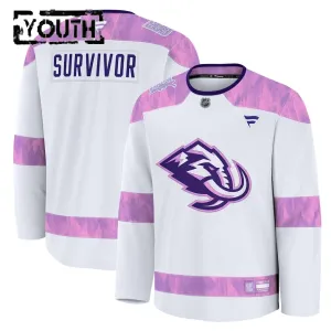 Fanatics Utah Hockey Club Hockey Fights Cancer Personalisiert Practice Trikot - Kinder (Weiss)