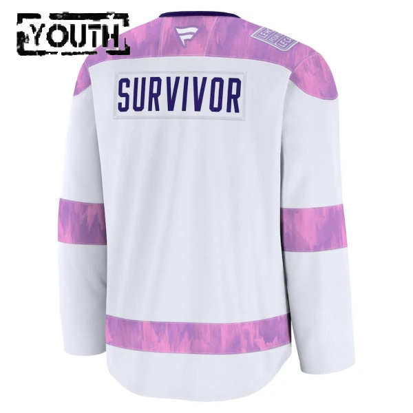Fanatics Utah Hockey Club Hockey Fights Cancer Personalisiert Practice Trikot - Kinder (Weiss)