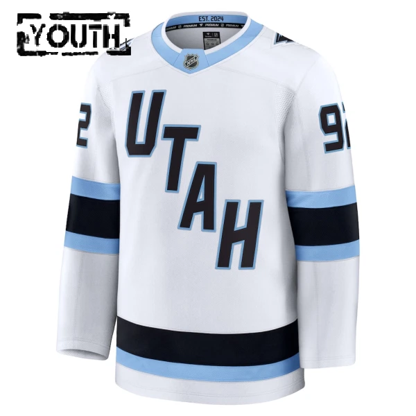 Fanatics Utah Hockey Club Logan Cooley Away Premium Trikot - Kinder (Weiss)
