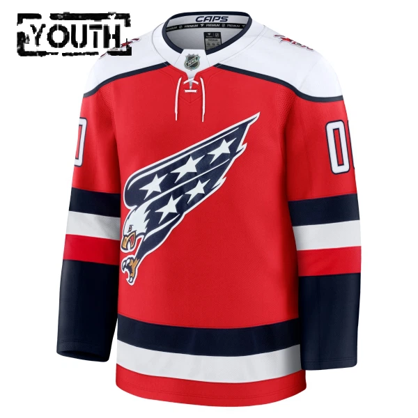 Fanatics Washington Capitals Personalisiert 25/26 Alternate Premium Trikot - Kinder (Rot)