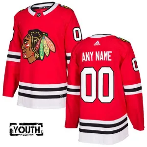 Adidas Chicago Blackhawks Personalisiert Authentic Trikot - Kinder (Rot) Adidas Chicago Blackhawks Personalisiert Authentic Trikot - Kinder (Rot)