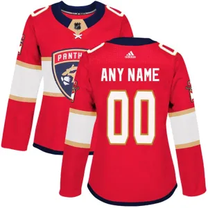 Adidas Florida Panthers Personalisiert Authentic Trikot - Dame (Rot) Adidas Florida Panthers Personalisiert Authentic Trikot - Dame (Rot)