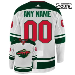 Adidas Minnesota Wild Personalisiert Trikot - Kinder (Weiss) Adidas Minnesota Wild Personalisiert Trikot - Kinder (Weiss)