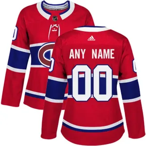 Adidas Montreal Canadiens Personalisiert Authentic Trikot - Dame (Rot) Adidas Montreal Canadiens Personalisiert Authentic Trikot - Dame (Rot)