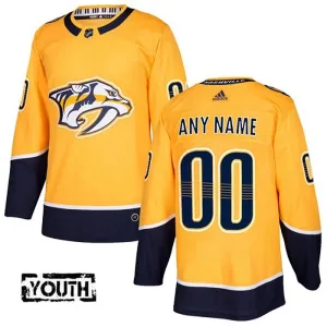 Adidas Nashville Predators Personalisiert Authentic Trikot - Kinder (Gold) Adidas Nashville Predators Personalisiert Authentic Trikot - Kinder (Gold)