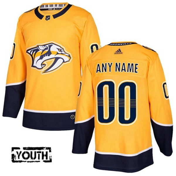 Adidas Nashville Predators Personalisiert Authentic Trikot - Kinder (Gold) Adidas Nashville Predators Personalisiert Authentic Trikot - Kinder (Gold)