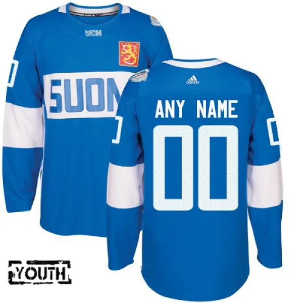 Finnland Personalisiert Premier Trikot - Kinder (Blau)