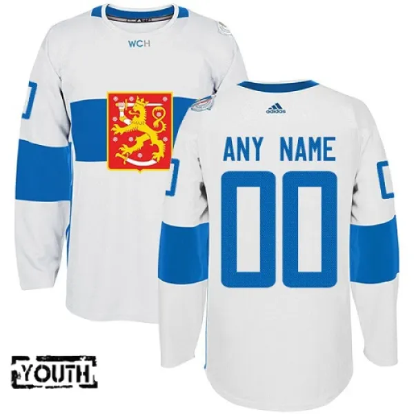 Finnland Personalisiert Premier Trikot - Kinder (Weiss)