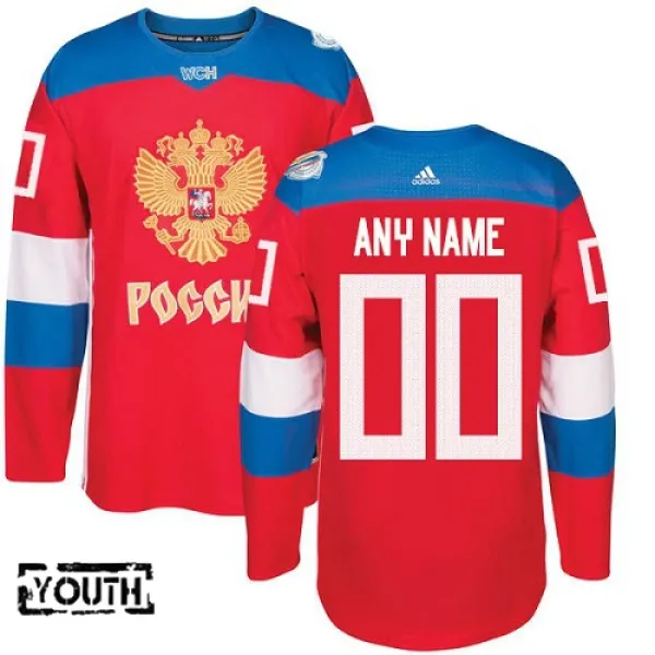 Russland Personalisiert Premier Trikot - Kinder (Rot)