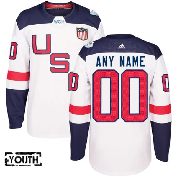 USA Personalisiert Premier Trikot - Kinder (Weiss)