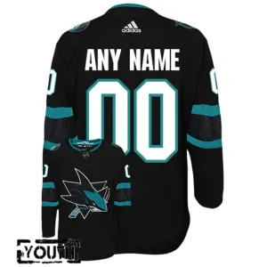 Adidas San Jose Sharks Personalisiert Alternate Authentic Trikot - Kinder Adidas San Jose Sharks Personalisiert Alternate Authentic Trikot - Kinder