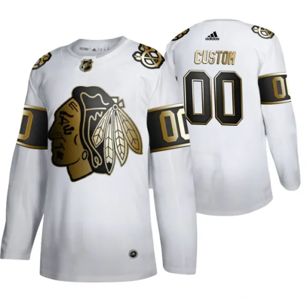 Adidas Chicago Blackhawks Personalisiert Golden Edition Authentic Trikot - Herren (Weiss) Adidas Chicago Blackhawks Personalisiert Golden Edition Authentic Trikot - Herren (Weiss)