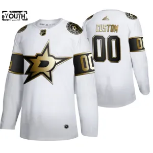 Adidas Dallas Stars Personalisiert Golden Edition Authentic Trikot - Kinder (Weiss) Adidas Dallas Stars Personalisiert Golden Edition Authentic Trikot - Kinder (Weiss)