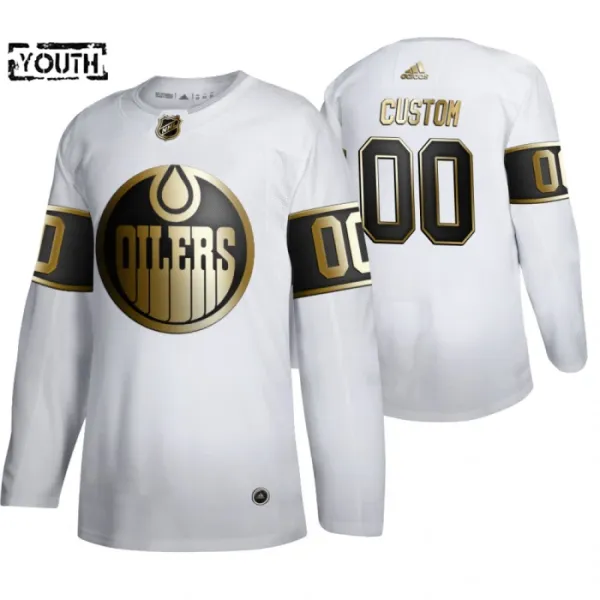 Adidas Edmonton Oilers Personalisiert Golden Edition Authentic Trikot - Kinder (Weiss) Adidas Edmonton Oilers Personalisiert Golden Edition Authentic Trikot - Kinder (Weiss)