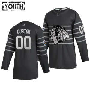 Adidas NHL Chicago Blackhawks Personalisiert All Star 2020 Authentic Trikot - Kinder (Grau) Adidas NHL Chicago Blackhawks Personalisiert All Star 2020 Authentic Trikot - Kinder (Grau)