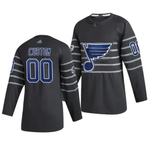 Adidas NHL St. Louis Blues Personalisiert All Star 2020 Authentic Trikot - Herren (Grau) Adidas NHL St. Louis Blues Personalisiert All Star 2020 Authentic Trikot - Herren (Grau)