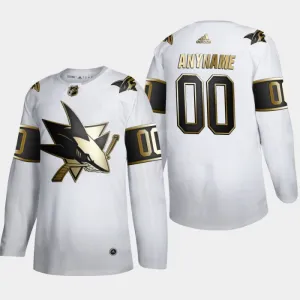 Adidas San Jose Sharks Personalisiert Golden Edition Authentic Trikot - Herren (Weiss) Adidas San Jose Sharks Personalisiert Golden Edition Authentic Trikot - Herren (Weiss)