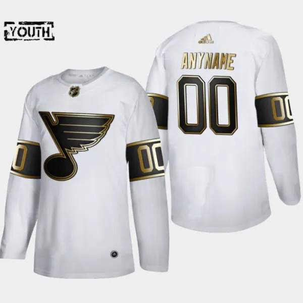 Adidas St. Louis Blues Personalisiert Golden Edition Authentic Trikot - Kinder (Weiss) Adidas St. Louis Blues Personalisiert Golden Edition Authentic Trikot - Kinder (Weiss)