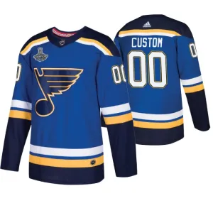 Adidas St. Louis Blues Stanley Cup 2019 Champions Personalisiert Authentic Trikot - Herren (Blau) Adidas St. Louis Blues Stanley Cup 2019 Champions Personalisiert Authentic Trikot - Herren (Blau)