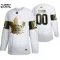 Adidas Toronto Maple Leafs Personalisiert Golden Edition Authentic Trikot - Kinder (Weiss)