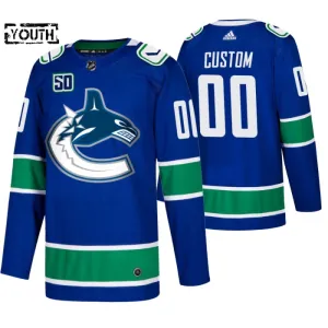 Adidas Vancouver Canucks Personalisiert 50 Jahre Jubiläum Authentic Trikot - Kinder (Blau) Adidas Vancouver Canucks Personalisiert 50 Jahre Jubiläum Authentic Trikot - Kinder (Blau)