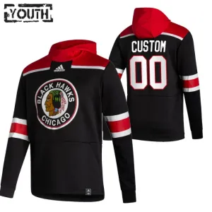 Chicago Blackhawks Personalisiert Reverse Retro Kapuzenpullover - Kinder Chicago Blackhawks Personalisiert Reverse Retro Kapuzenpullover - Kinder