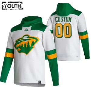 Minnesota Wild Personalisiert Reverse Retro Kapuzenpullover - Kinder Minnesota Wild Personalisiert Reverse Retro Kapuzenpullover - Kinder