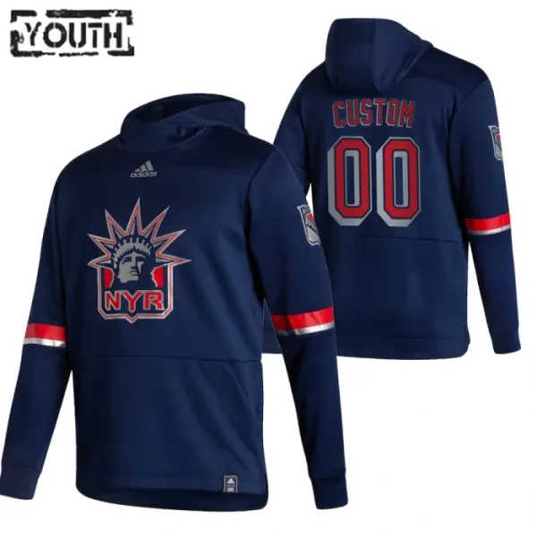 New York Rangers Personalisiert Reverse Retro Kapuzenpullover - Kinder New York Rangers Personalisiert Reverse Retro Kapuzenpullover - Kinder