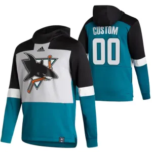 San Jose Sharks Personalisiert Reverse Retro Kapuzenpullover - Herren San Jose Sharks Personalisiert Reverse Retro Kapuzenpullover - Herren