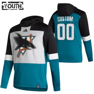 San Jose Sharks Personalisiert Reverse Retro Kapuzenpullover - Kinder San Jose Sharks Personalisiert Reverse Retro Kapuzenpullover - Kinder