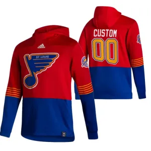 St. Louis Blues Personalisiert Reverse Retro Kapuzenpullover - Herren St. Louis Blues Personalisiert Reverse Retro Kapuzenpullover - Herren