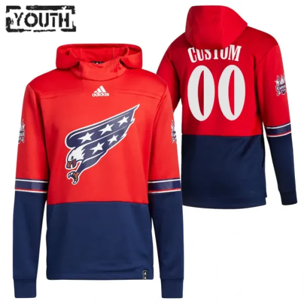 Washington Capitals Personalisiert Reverse Retro Kapuzenpullover - Kinder Washington Capitals Personalisiert Reverse Retro Kapuzenpullover - Kinder