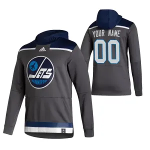 Winnipeg Jets Personalisiert Reverse Retro Kapuzenpullover - Herren Winnipeg Jets Personalisiert Reverse Retro Kapuzenpullover - Herren