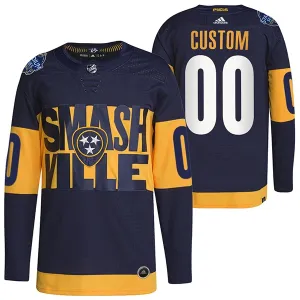 Adidas Nashville Predators Personalisiert 2022 Stadium Series Authentic Trikot - Herren